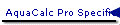 AquaCalc Pro Specifications