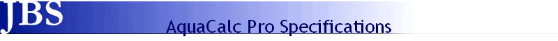 AquaCalc Pro Specifications