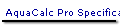 AquaCalc Pro Specifications