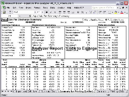 Analyzer Report - Click to Enlarge